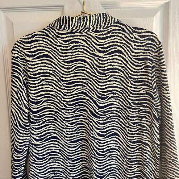 J. McLaughlin Blue and Cream Patterned Dress - Picture 7 of 7